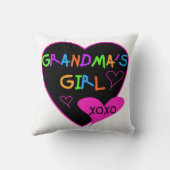 Heart Grandma's Girl T-shirts en Gifts Kussen (Achterkant)
