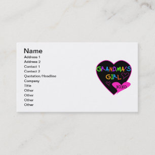 Heart Grandma's Girl T-shirts en Gifts Visitekaartje