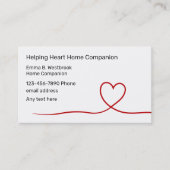 Heart Graphic Accueil Compagnon Cartes de visite (Devant)