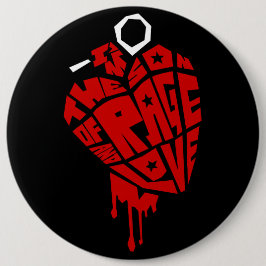 Heart Grenade "Son of Rage and Love" Ronde Button 6,0 Cm