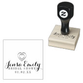 Heart Hand Drawn Vrijgezellenfeest Favor Rubber St Rubberstempel (Gestempeld)