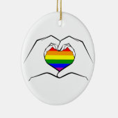 Heart Hands Love LBGTQ+ PRIDE Ornament (Rechts)