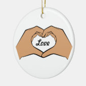 Heart Hands Love Ornament (Links)