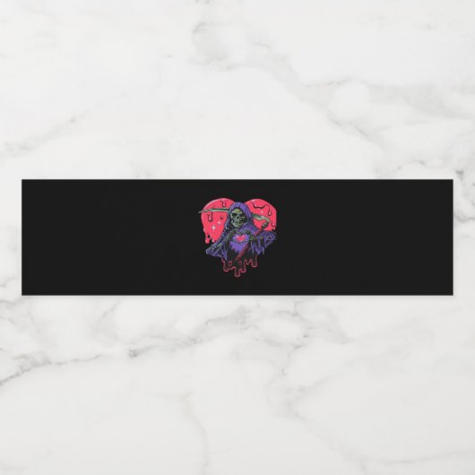 Heart Hands Reaper Classic Waterfles Etiket (Enkel label)