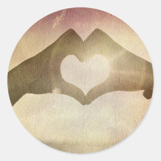 Heart Hands Ronde Sticker