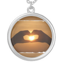 Heart Hands Sunset Ketting