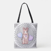 Heart Harey Rabbit canvas tas (Achterkant)