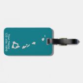 Heart Hawaii State Custom Bagagelabel (Achterkant horizontaal)