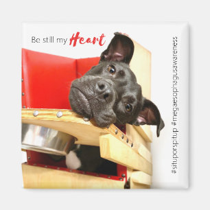 Heart Head-tilt Magnet (Square) Magneet