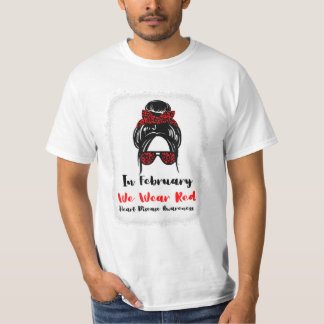 Heart Health Go Red Messy T-shirt