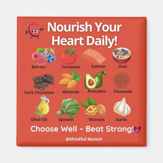 ❤️ Heart Healthy Fridge Magnet (Devant)