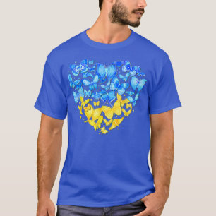 Heart Heart Ukraine Butterfly Oekraïne Sunflower T T-shirt