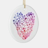 Heart Hearts Drawing Circle Ornament (Rechts)