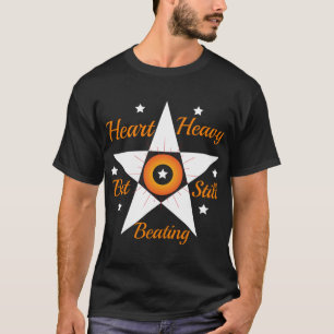 HEART HEAVY Basic Donkere T-Shirt