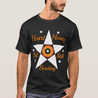 HEART HEAVY Basic Donkere T-Shirt