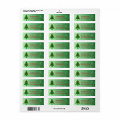 Heart Holiday Tree Etiket (Full Sheet)