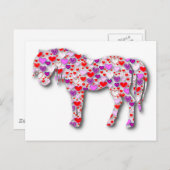 Heart Horse Pink - Postcard Briefkaart (Voorkant / Achterkant)