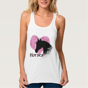 Heart Horse (roze camo) Tanktop