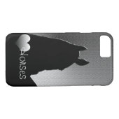 Heart Horses I (coeur d'argent) iPhone 7 Coque (Dos (Horizontal))