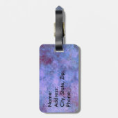 Heart Horses II (paarse/blauw) Bagagelabel (Achterkant verticaal)