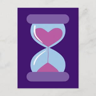 Heart Hourglass Briefkaart