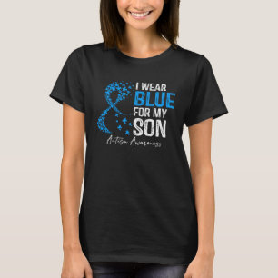 Heart I Draag Blue for My Son Autism Awareness Mon T-shirt
