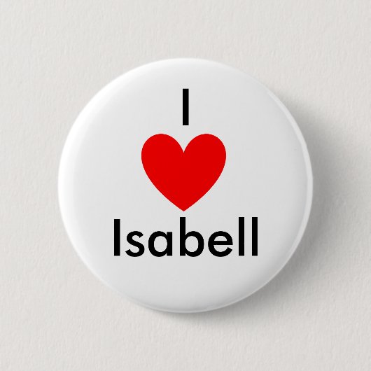Heart, I, Isabell Ronde Button 5,7 Cm (Voorkant)