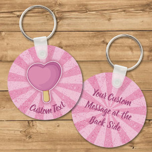 Heart Ice Cream Stick Sleutelhanger