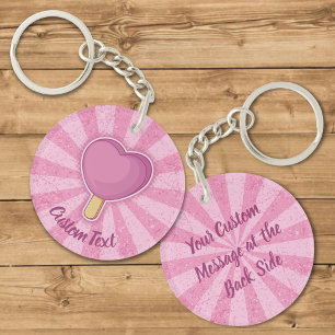 Heart Ice Cream Stick Sleutelhanger