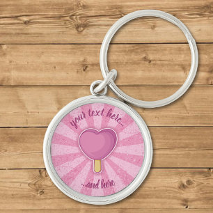 Heart Ice Cream Stick Sleutelhanger