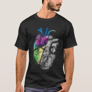 Heart in Half With You And Without You Love and T-shirt