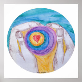 Heart in Hands HIH-Circle-NoWords-Titled-digSigned Poster