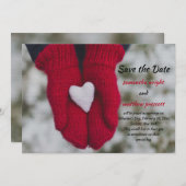 Heart in Hands Save the Date Aankondiging (Voorkant / Achterkant)