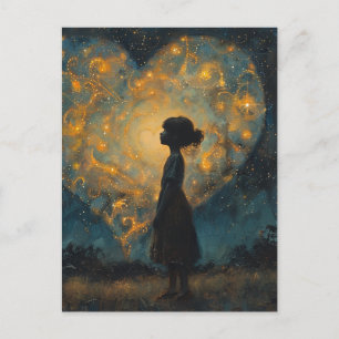 Heart in the Sky AI gegenereerde kunst Briefkaart