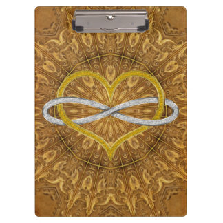Heart Infinity Gold Silver Klembord