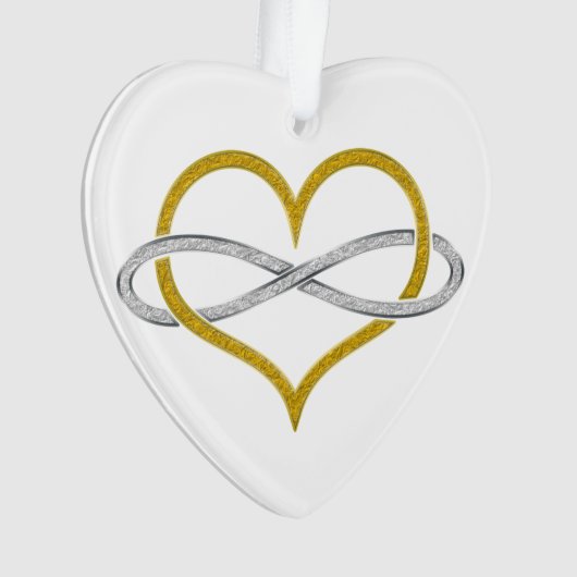 Heart Infinity Gold Silver Ornament (voorkant)