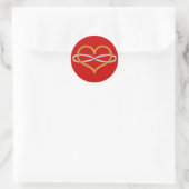 Heart Infinity Gold Silver Ronde Sticker (Tas)