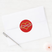 Heart Infinity Gold Silver Ronde Sticker (Envelop)