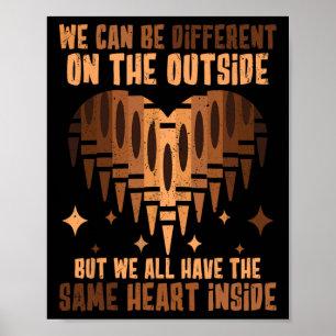 Heart Inside Black Geschiedenis Maand Juneteenth T Poster