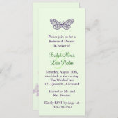 Heart is een Flutter Rehearsal Dinner Invite (groe Kaart (Voorkant / Achterkant)