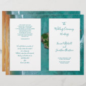 Heart Island Water Wedding Ceremony Programme (Voorkant / Achterkant)
