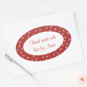 HEART KNIT Ovale "Hand Made" Stickers (Envelop)