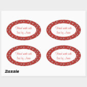 HEART KNIT Ovale "Hand Made" Stickers (Vel)
