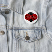 Heart ladybug, Mijn Love Bug-knop Ronde Button 5,7 Cm (In situ)