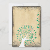 Heart Leaf Emerald Tree  Love Bird Weddings Kaart (Voorkant)