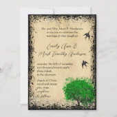 Heart Leaf Emerald Tree  Love Bird Weddings Kaart (Voorkant)