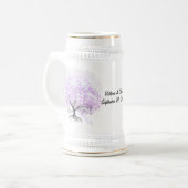 Heart Leaf Lavender Tree  Bird Wedding Bierpul (Voorkant links)
