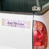 Heart Leaf Lavender Tree Bird Wedding Bumpersticker (Op Truck)