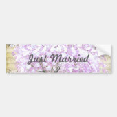 Heart Leaf Lavender Tree Bird Wedding Bumpersticker (Voorkant)