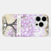 Heart Leaf Lavender Tree  Bird Wedding Case-Mate iPhone Case (Achterkant (horizontaal))